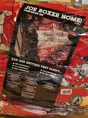 Joe Boxer Red Cowboy Comforter Set